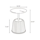 Manhattan Comfort Anderson 15.75" Modern Leatherette Upholstered End Table - Orange-Unique Pleated Leatherette Details Bringing Modern Design to Your Home