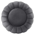 Modway Celebrate Channel Tufted Performance Velvet Ottoman - Grey-Non-Marking Foot Glides