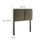 Modway Lindee Boucle Fabric Twin Headboard - Sage-7