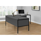 Monarch Specialties 48" L Computer Desk - Grey Laminate - Black Metal-Easy to assemble with illustrated instructions and hardware included, this fashionable style desk will be ready to use in no time