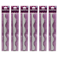 Ashley Productions Magnetic Scallop Border - Black Messy Dots on White - 12'/Pack - 6 Pack-Use on magnetic whiteboards, steel lockers, refrigerators, and more
