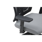 Brassex Milos Office Chair - Grey/Black-Constructed from metal and engineered wood for a sturdy, supportive frame