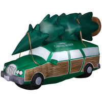 GEMMY Airblown Inflatable Christmas National Lampoon's Christmas Vacation Station Wagon with Tree and LEDs - 58" x 96"-Lights up with bright, energy-efficient LED light