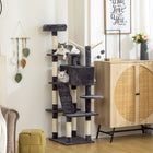 PawHut - arbre à chat grand 59 po avec poteaux à griffer en sisal - condo douillet-Comprend des poteaux robustes en sisal, protégeant vos précieux meubles des griffures de chat 