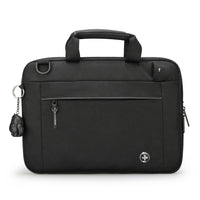 Swissdigital Bolligen 14″ Laptop Sleeve - Black-INTEGRATED USB CHARGING PORT - Equipped with a USB charging port with integrated cable design, offering quick access to charge your electronic devices such as smartphones, tablets, kindles and all other USB devices on the go while using them at the same time.