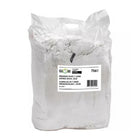 Globe Commercial White T-Shirt Wiping Rags 25lb Bag-Scanned for Metal - no zippers or buttons