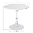 Homy Casa 31.5"W Round  Office Desk - White-Perfect for workstations, training rooms, or meeting spaces