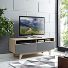 Modway Origin 47" TV Stand - Natural Grey-Natural Wood Grain laminate