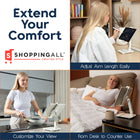 ShoppingAll Fully Adjustable Portable Tablet Stand for 4.7"-13" Phone/Tablet - White-Sleek & Minimalist Aesthetic - The modern design complements any desk setup, whether for professional use, creative work, or casual entertainment.