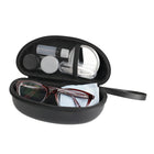 BIOS Living - Trousse pour lentilles cornéennes et lunettes 2-en-1-Un cote est reserve aux lunettes et l'autre aux lentilles corneennes et aux accessoires