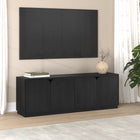 Hudson&Canal Fitzroy TV Stand for TV's up to 78" - Black Grain-Features easy assembly