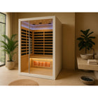 iComfort 2-Person Infrared Sauna - 47" W x 41" D - White-Easy to use interior digital LED Control panel