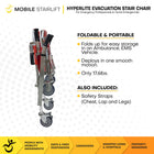 Mobile StairLift HyperLite Stair Chair Lightweight Portable Aluminum Evacuation Medical Transport - 350 lb Capacity-Made from durable aluminum that is corrosion resistant for long term use