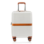 Champs Vintage II 20" Carry-on Luggage Case - Ivory-Expansion System on all cases. 