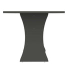 Manhattan Comfort Coney 53.14" Mid-Century Modern Dining Table - Grey-Elegant and Unique Curved Silhouette to Elevate Any Dining Room