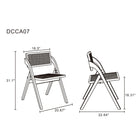 Manhattan Comfort Lambinet 20.87" Industry Chic Dining Folding Chair - Nature - Set of 4-Frame Made of American Solid Ash Wood Featuring Natural Grain Textures