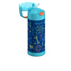 Thermos - Bouteille d'eau isotherme FUNtainer en acier inoxydable - 410 ml - Motifs de robots-Maintient les boissons au frais jusqu'à 12 heures.