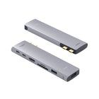 Kopplen - Concentrateur multifonction USB-C 7-ports 7-en-1 avec lecteur de carte SD et MicroSD-Le hub est fourni avec un boîtier adaptateur qui lui permet d’être compatible avec les nouveaux MacBooks de la série Apple M, y compris les MacBook Pro M et les MacBook Air équipés de puces Apple Silicon