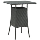 Modway Sojourn Small Outdoor Patio Bar Table - Chocolate-Synthetic Rattan Weave