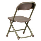 Flash Furniture – Chaise pliante en plastique pour enfants, brun, 10/paquet-Dimensions du siège : 11 haut. x 11 larg. x 10 3/4 prof. (po); dimensions du dossier : 11 1/4 haut. x 11 1/4 larg. (po)