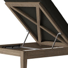 Modway Northlake Outdoor Teak Chaise Lounge - Flint Grey-8