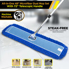 Gritt Commercial All-In-One 48” Microfiber Dust Mop Set with 72" Telescopic Handle-Mop Head Length: 48"