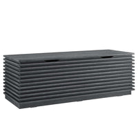 Modway Render Storage Bench - Charcoal-Mid-Century Modern Storage Bench