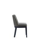 Manhattan Comfort Gansevoort 19" Modern Faux Leather Upholstered Dining Chair - Pebble Grey - Set of 2-Seat Height: 19.5