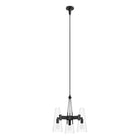 Modway Beacon 3-Light Pendant Light - Clear/Black-Modern 3-Light Pendant