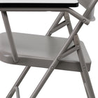 Flash Furniture – Chaise pliante haut de gamme en acier avec tablette rabattable à gauche, beige, paq./2-Conception pour un usage commercial