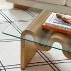 Modway - Ondine Plateau en verre Table basse - Naturel-Design rétro contemporain