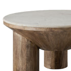 Modway - Ellison Rond de 33 po Bois Table basse avec dessus en marbre - Noyer-7