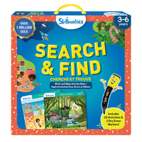 Skillmatics Search And Find-Includes 20 repeatable activities designed to expand vocabulary, sharpen observation skills, and develop logical reasoning, all in an interactive and fun way!