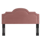 Modway Belinda Performance Velvet King/California King Headboard - Dusty Rose-Nailhead Border