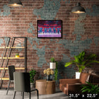 Edmonton Oilers Anthem Line-up - Framed Canvas - 31" x 22"-Officially licensed by the NHL and NHLPA