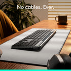 Logitech Signature Slim Solar+ K980 Keyboard - Graphite-Better for longer  – A wireless Bluetooth keyboard designed to last up to 10 million keystrokes and with a durable battery functional for up to a decade