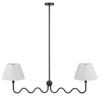 Modway Wave Squiggle 2-Arm Pendant Light - Black-Requires Two E26 25W Bulbs (Not Included)
