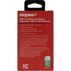Staples USB-C to Ethernet Adapter-Unidirectional – Allows you to connect USB-C-enabled devices to your home or office network using an Ethernet cable