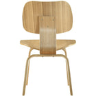 Modway Fathom Dining Chairs - Natural - 2 Pack-Seat angled for maximal comfort.