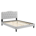 Modway Amber Tufted Performance Velvet King Platform Bed - Light Grey-Tufted King Platform Bed