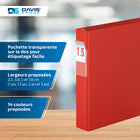 Davis Group Super économie, Reliure à anneaux en “D” inclinés 1.5 po, paquet de 6 – Rouge-Anneau En D, Non Verrouillable