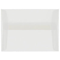 JAM Paper - Enveloppes d'invitation A8 en vélin translucide - 5,5 po x 8,125 po - Transparent - 25/paquet (79462)-Enveloppes translucides claires