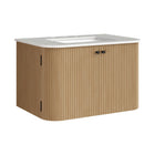 Modway - Zia Fixation murale de 30" Meuble de salle de bain avec lavabo en marbre - Naturel-Coiffeuse murale de 30"