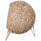 PawHut - Maison pour chat en rotin, lit pour animal surélevé pour chats d’intérieur - bois naturel-Dimensions totales : Dia. 20,5 po x 22,8 po H (Dia. 52 x 58H cm) 