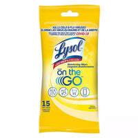 Lysol On-The-Go Disinfecting Wipes - 15 Wipes-Disinfecting wipes
