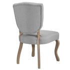 Modway Array Dining Side Chair - Light Grey - 2 Pack-Weathered Wood Saber Legs