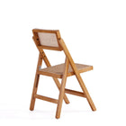 Manhattan Comfort Pullman 18.11" Industry Chic Dining Folding Chair - Nature - Set of 4-Delivered to you Fully Assembled! No Assembly Required