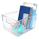 Azar - Petit bac de rangement en plastique avec poignées - 5,12 po x 7,75 po x 6,25 po - Transparent - Paquet de 4-5