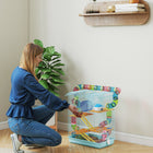 PawHut 18.5" Hamster Cage with Tube System & Exercise Wheel - Light Blue-Play tubing system encourages active movement