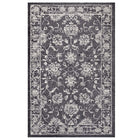 Modway Kazia Distressed Floral Lattice Area Rug - 8 ft W x 10 ft L - Dark Grey/Ivory-Distressed Floral Lattice Area Rug